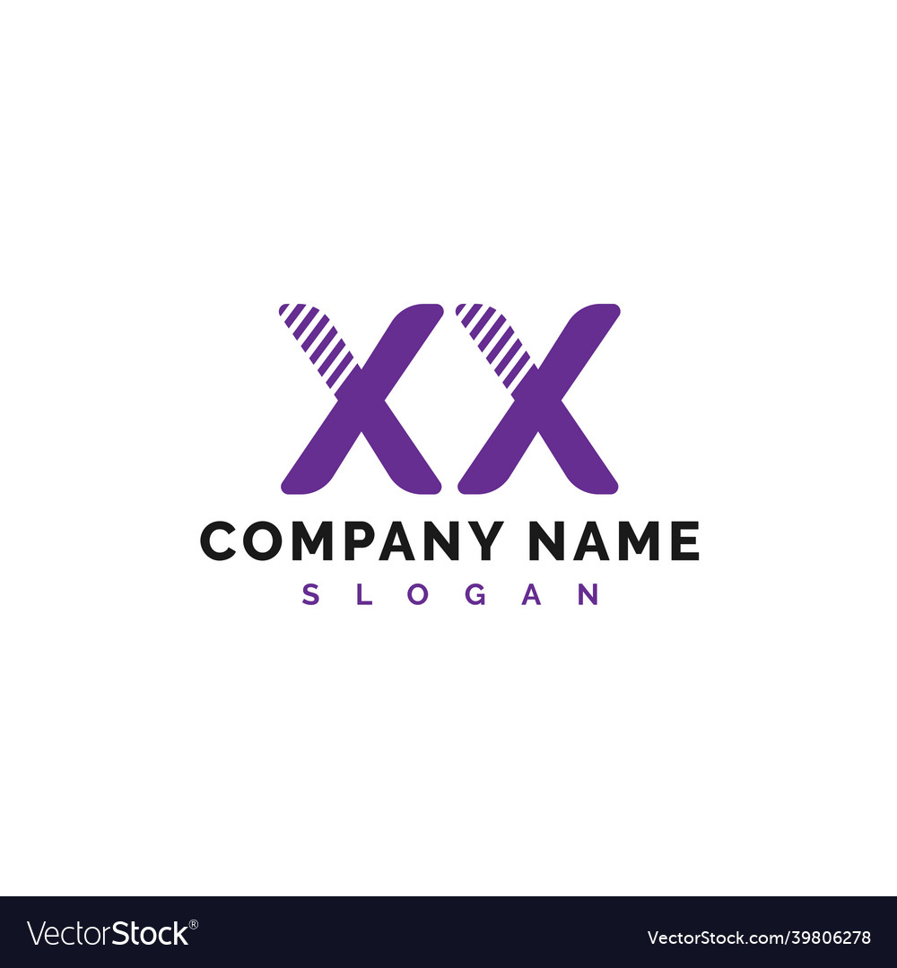 Xx Letter Logo Design Royalty Free Vector Image