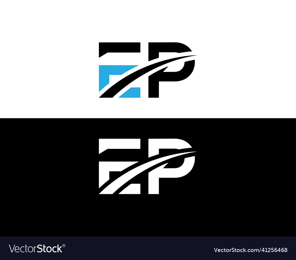 Ep Letter Initial Logo And Icon Design Royalty Free Vector