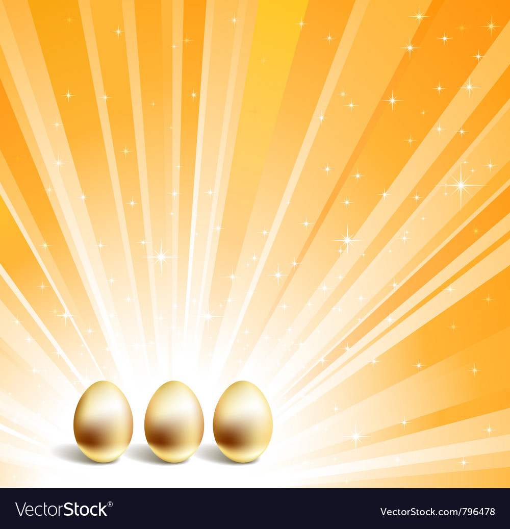 Gold Eggs Royalty Free Vector Image VectorStock