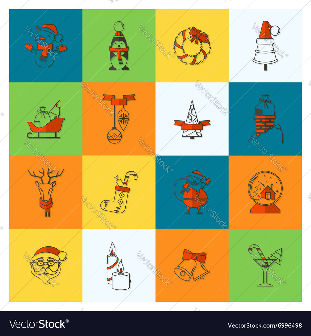 Christmas And Winter Icons Collection Royalty Free Vector