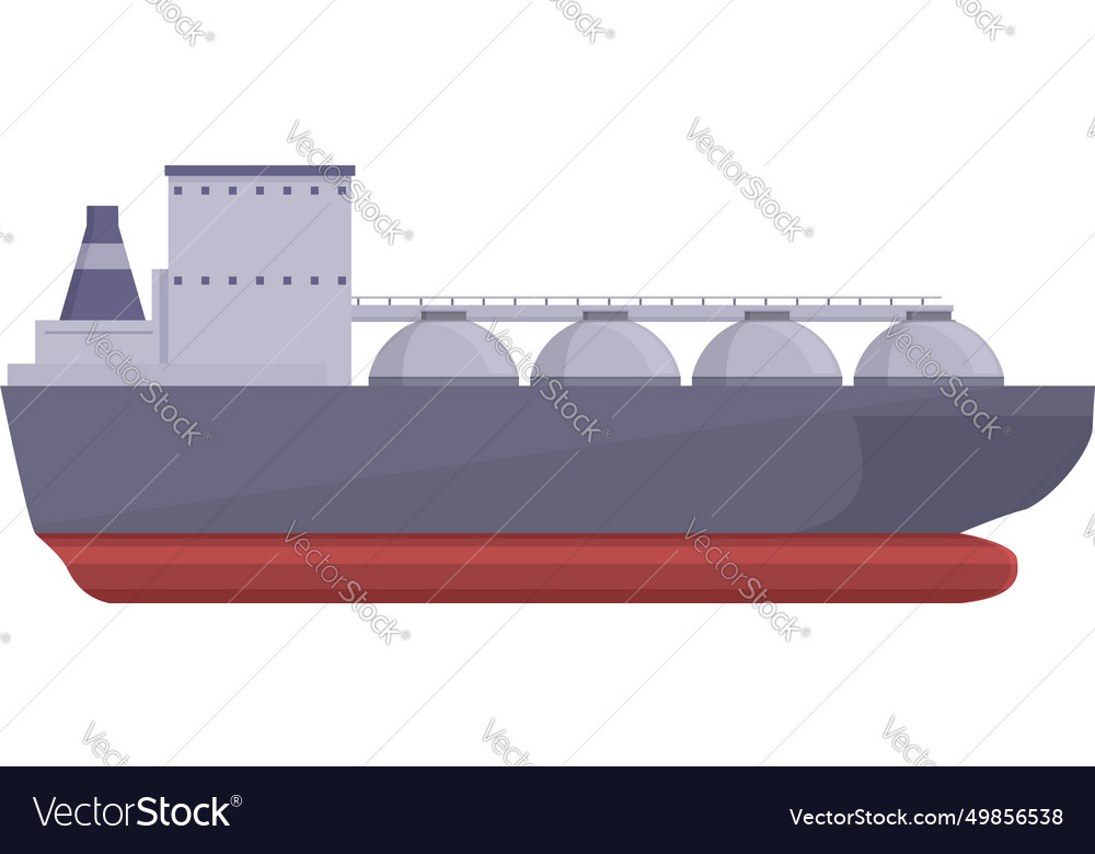 Maritime Petrol Ship Icon Cartoon Lpg Royalty Free Vector