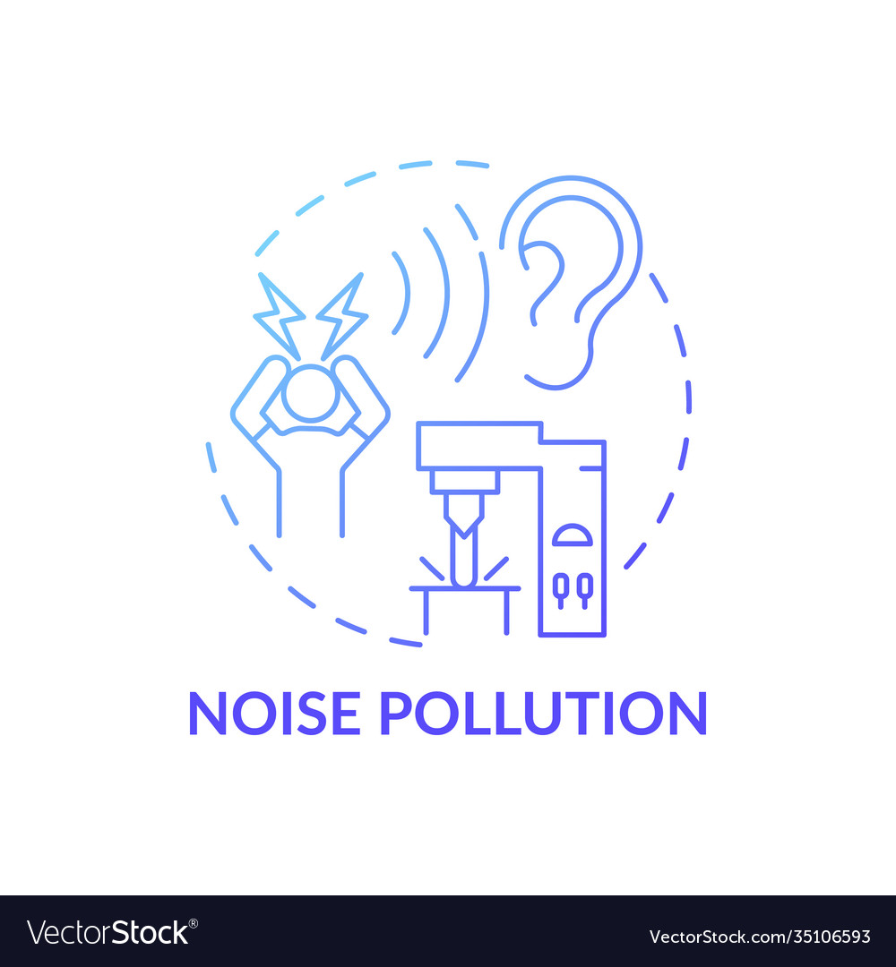 Noise Pollution Concept Icon Royalty Free Vector Image