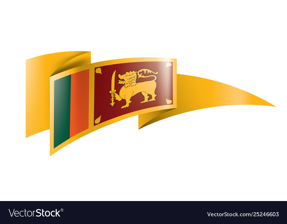 Sri Lanka Flag On A White Royalty Free Vector Image