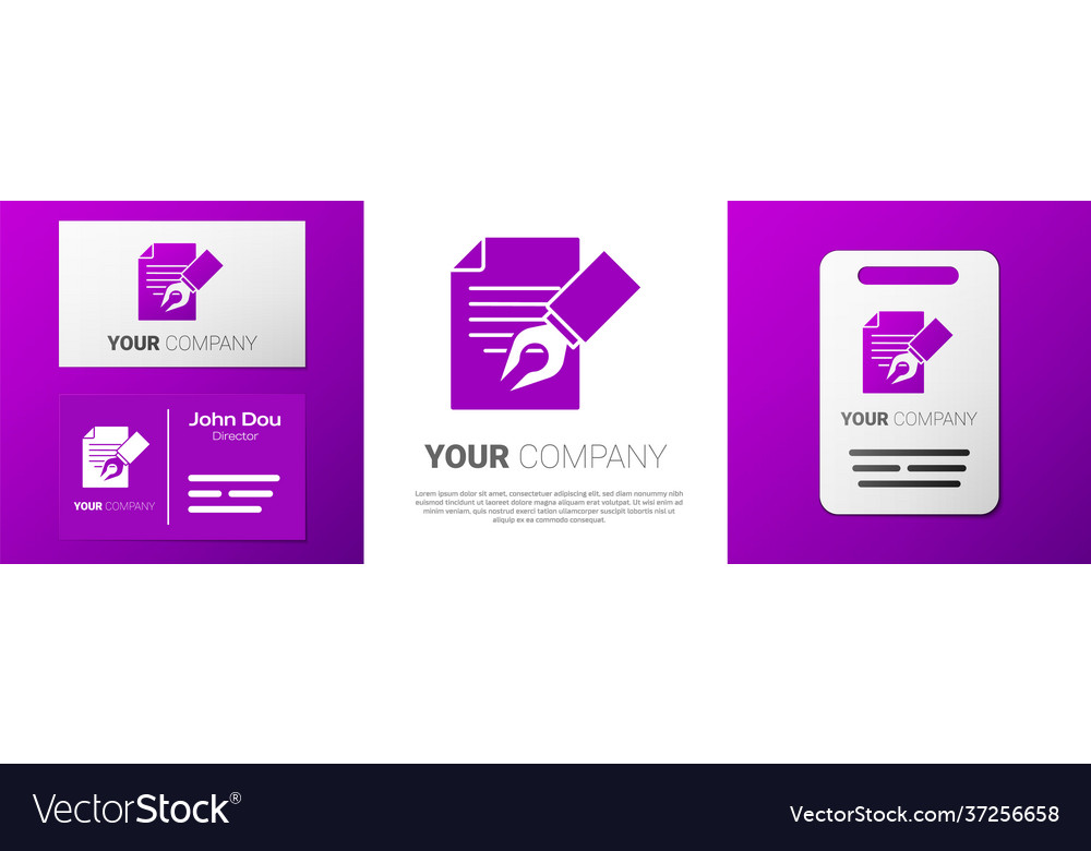 Logotype Exam Sheet And Pencil With Eraser Icon Vector Image