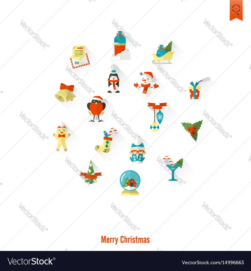 Christmas And Winter Icons Collection Royalty Free Vector