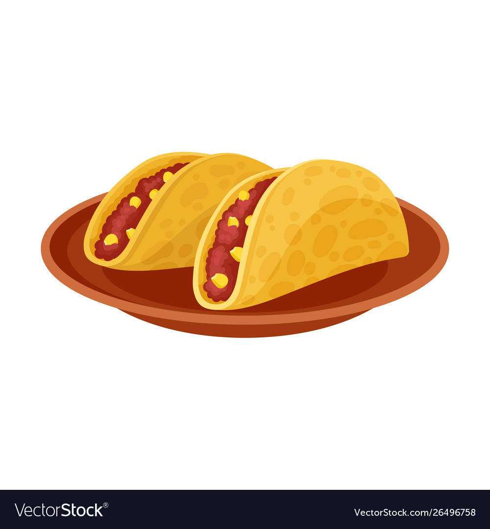 Traditional Mexican Tacos Royalty Free Vector Image