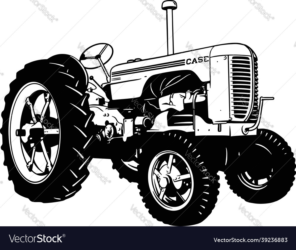 Tractor Farm Farming Vehicle Farming Vector Image