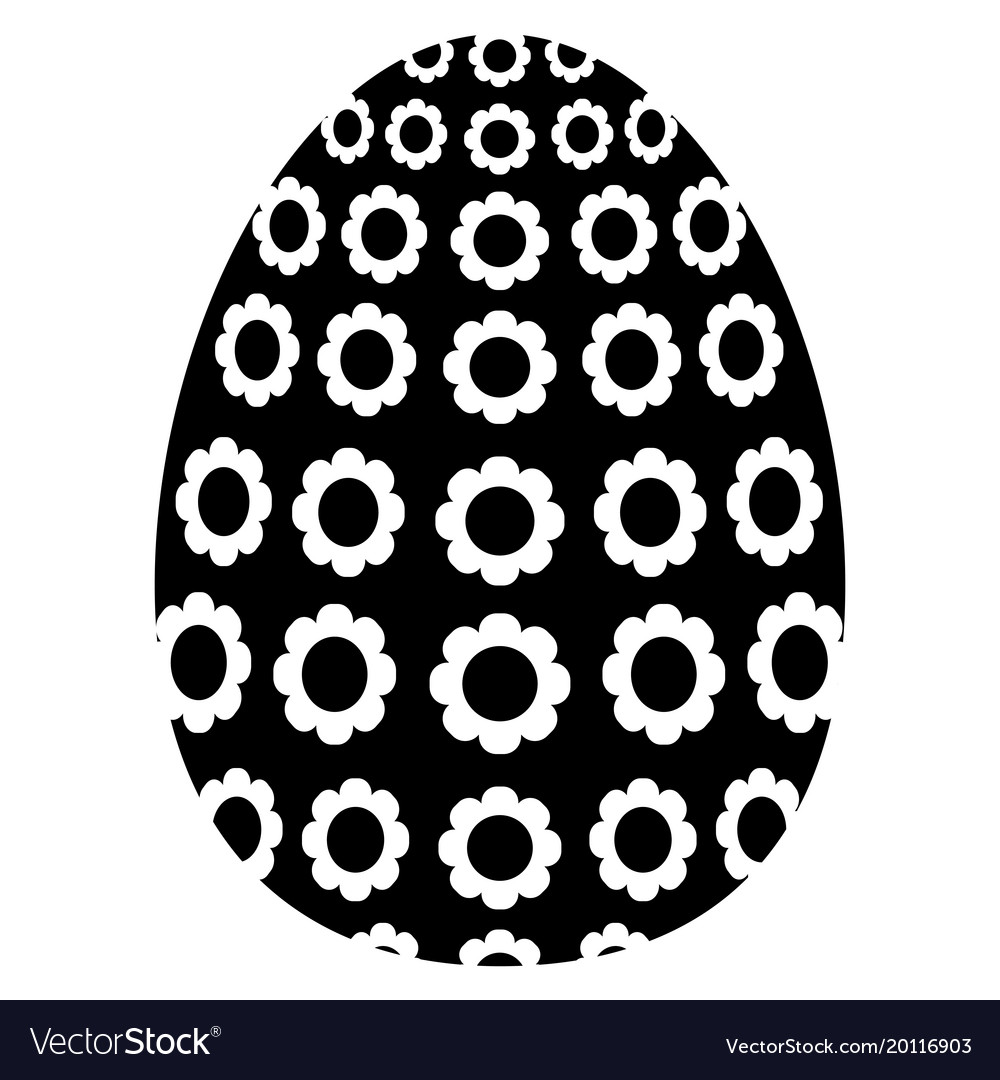 Easter Egg Silhouette Royalty Free Vector Image