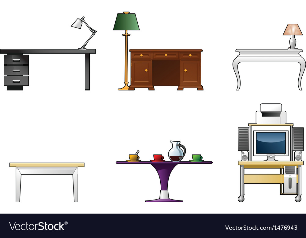 Tables Royalty Free Vector Image Vectorstock