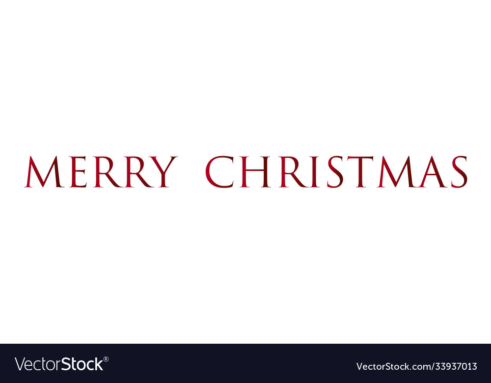 Merry Christmas Text Calligraphy Lettering Design Vector Image