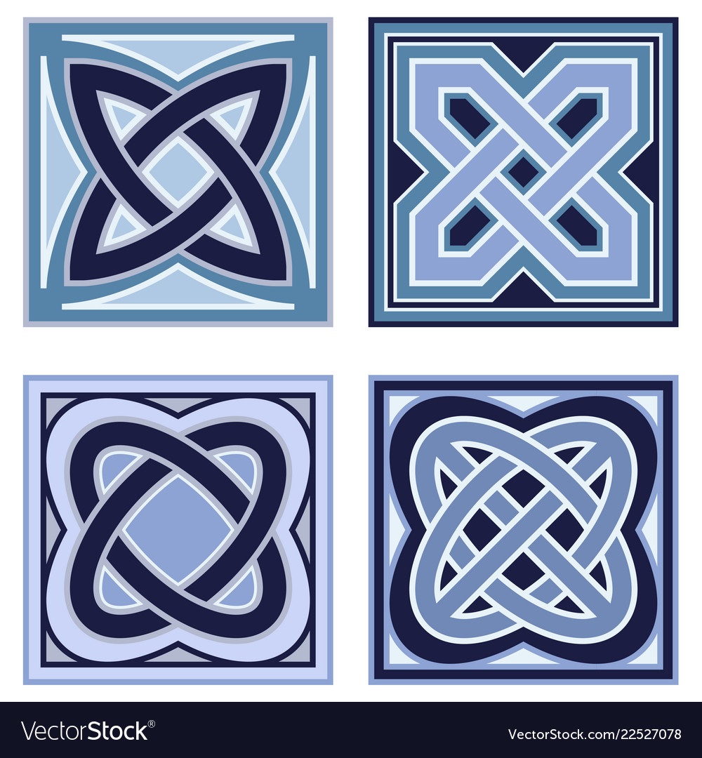 Celtic Knots Set Of Icons Royalty Free Vector Image