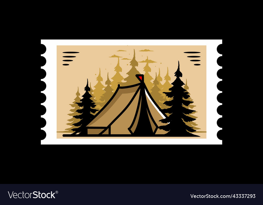 Big Camping Tent Design Royalty Free Vector Image