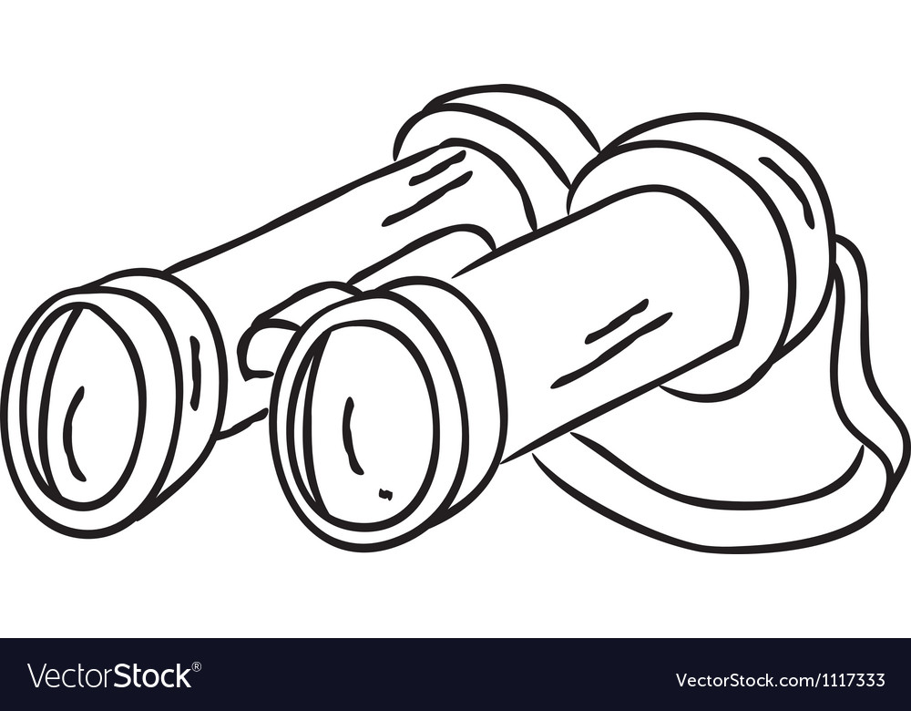 Binocular Doodle Royalty Free Vector Image VectorStock