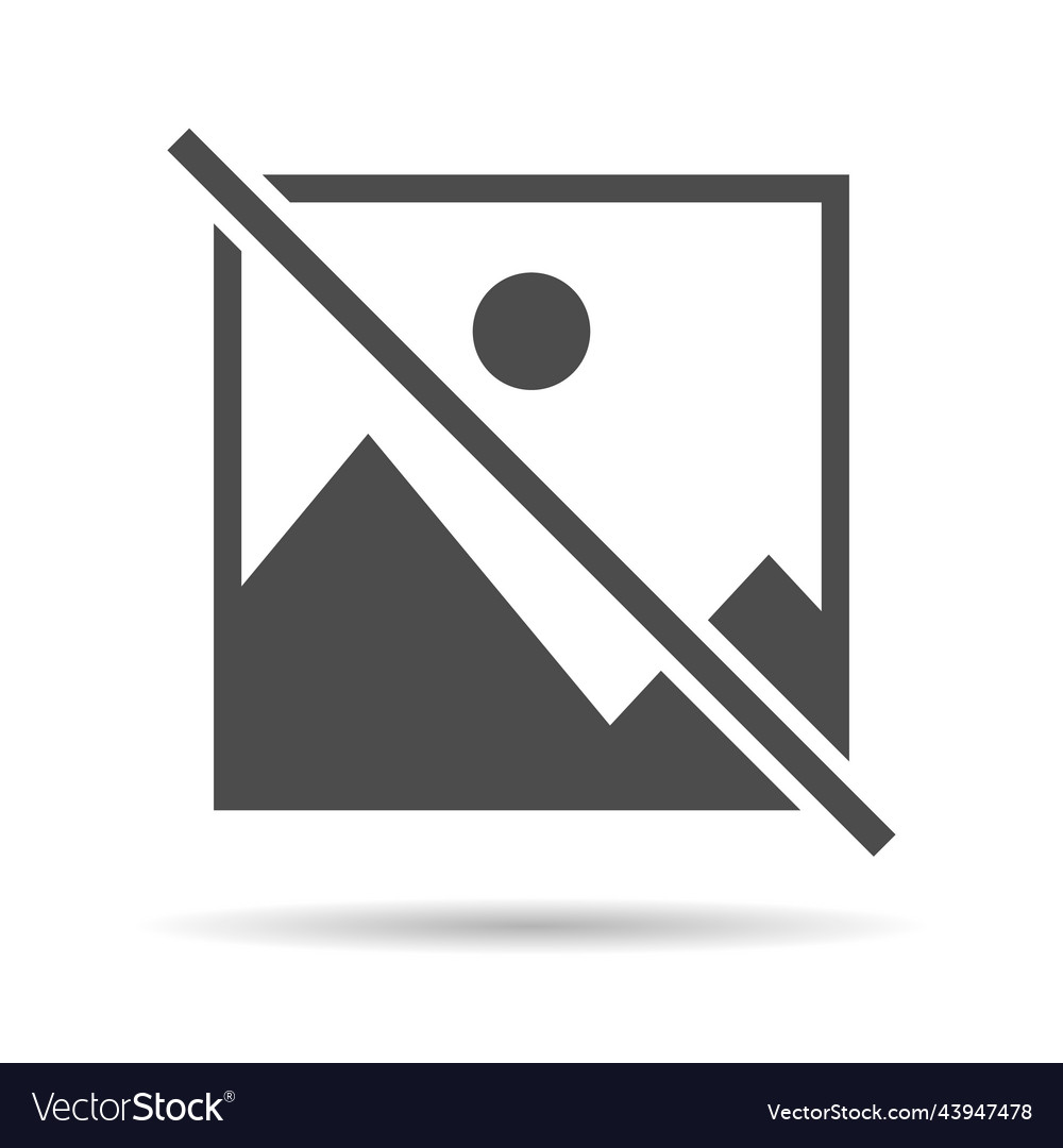 No Image Symbol Shadow Missing Available Icon Vector Image