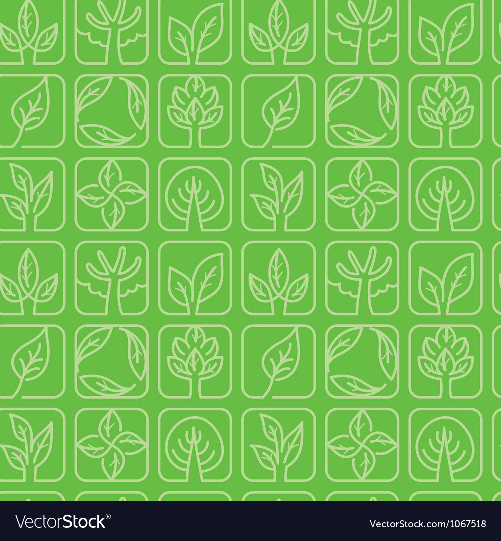 Seamless Pattern With Ecology Signs Royalty Free Vector