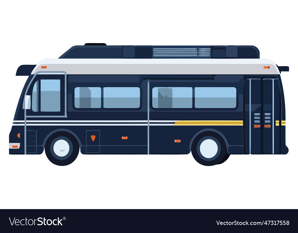 Modern Blue Tour Bus Royalty Free Vector Image