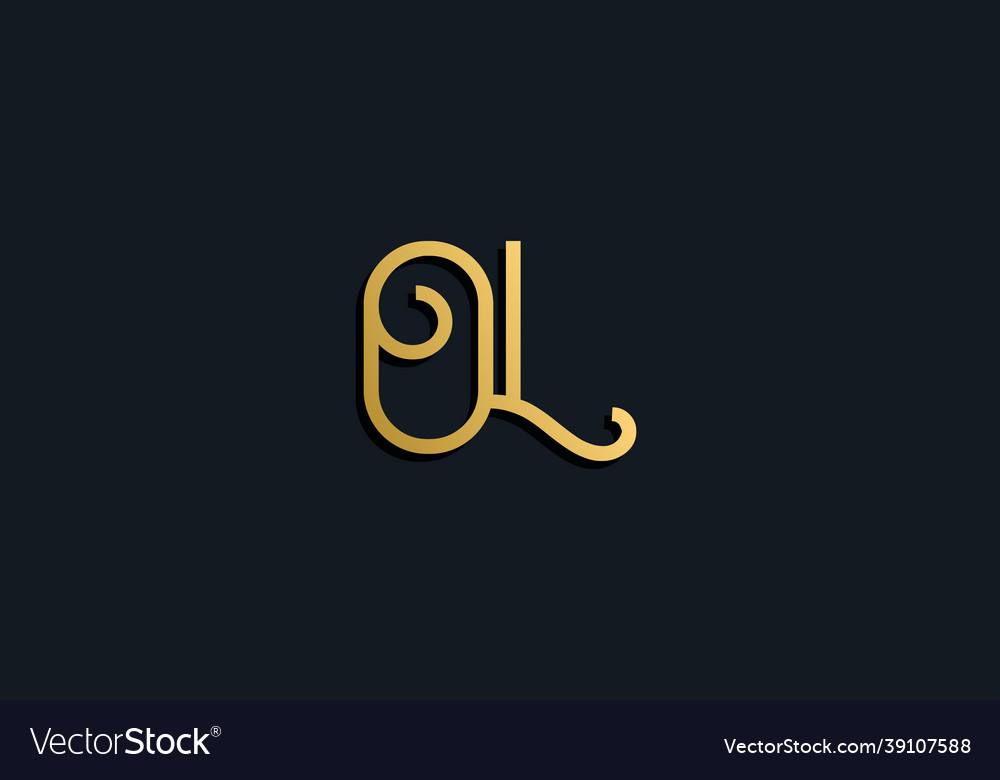 Luxury Fashion Initial Letter Ol Logo Royalty Free Vector