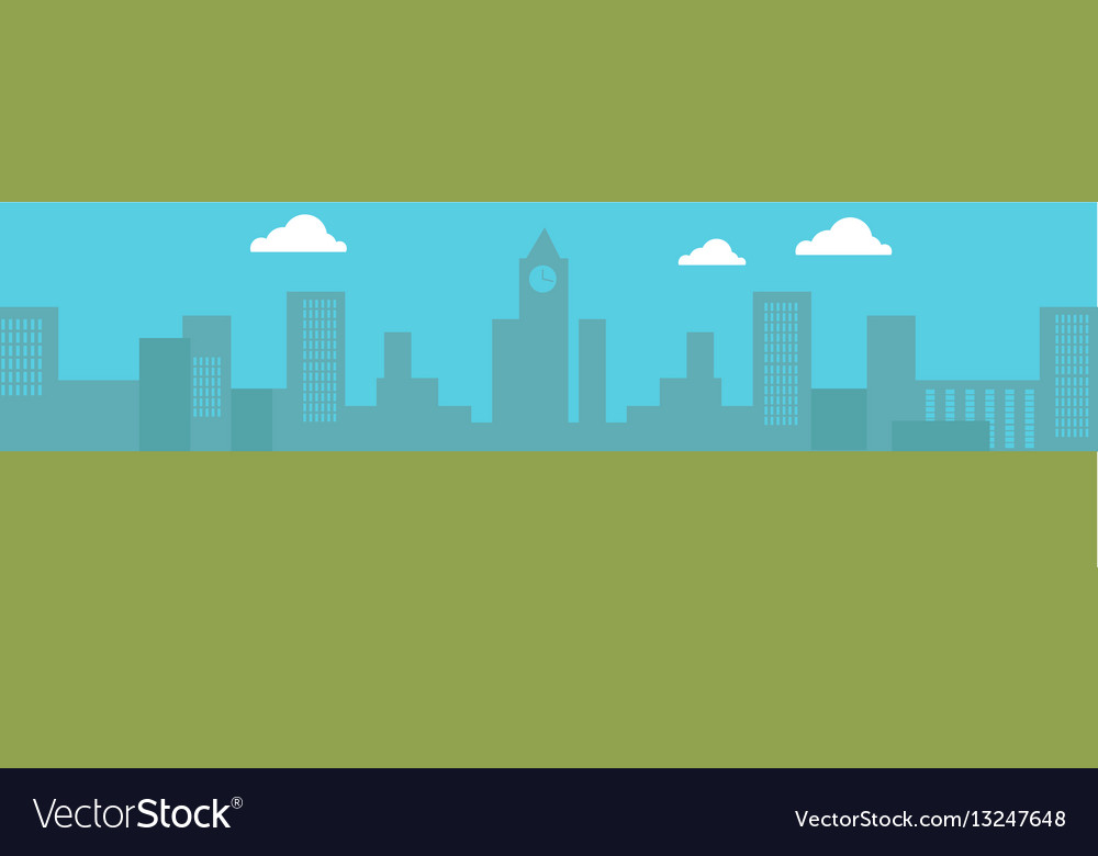 Urban Cityscape Silhouettes Buildings Royalty Free Vector