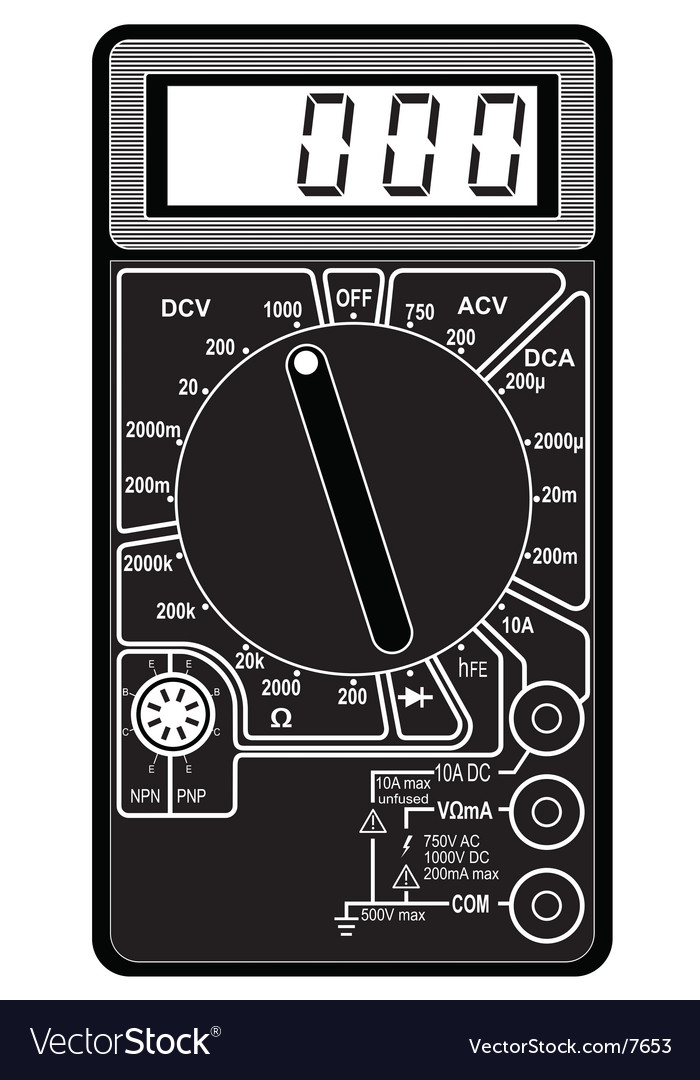 Digital Multimeter Royalty Free Vector Image VectorStock