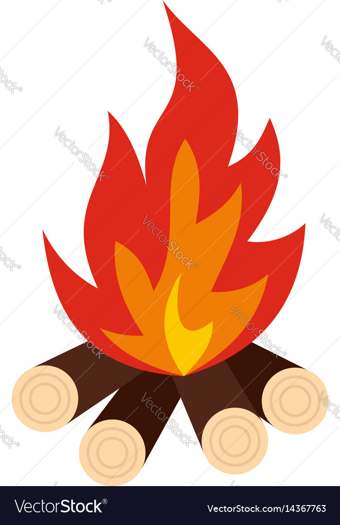 Bonfire Icon Isolated Royalty Free Vector Image