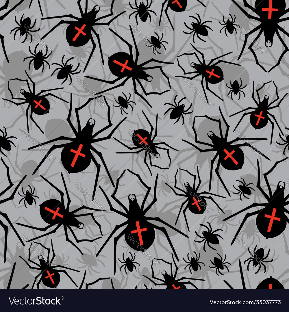 Seamless Pattern With Spiders Royalty Free Vector Image