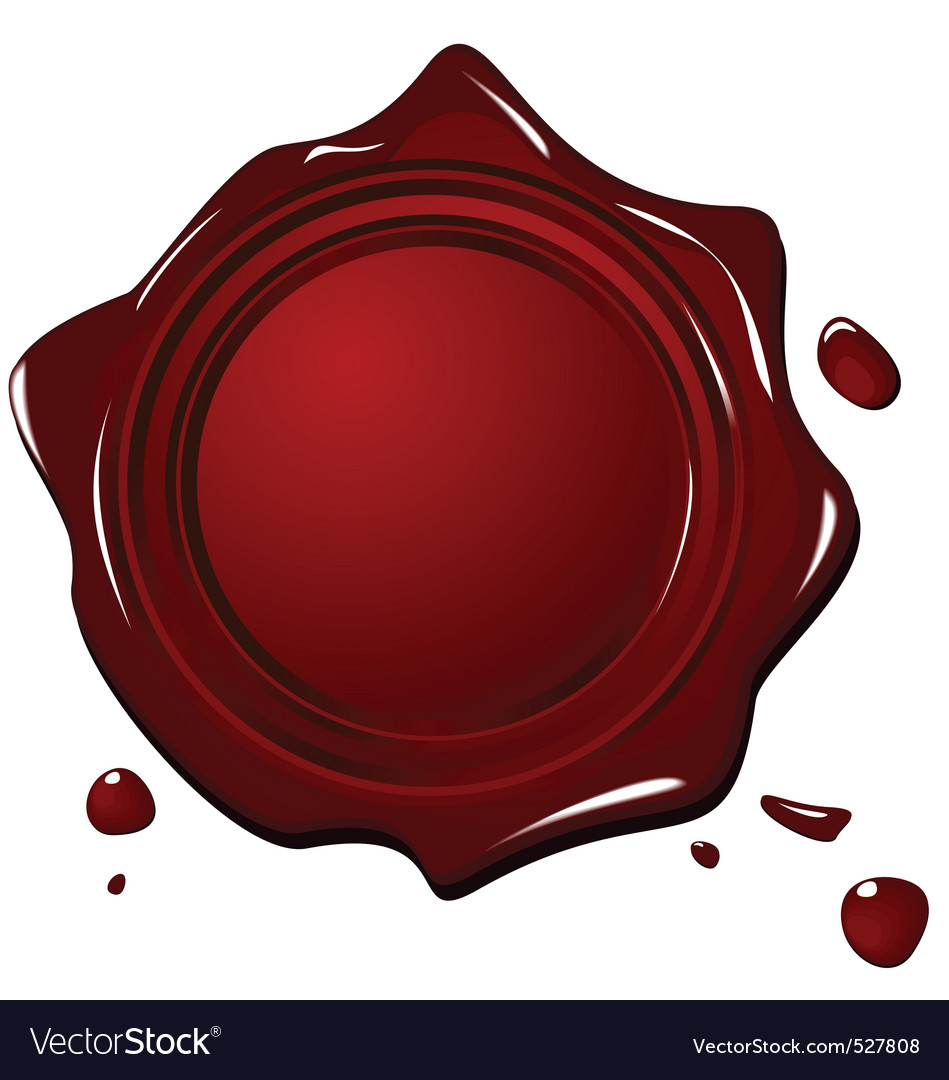 Illustration Of Wax Grunge Red Seal Royalty Free Vector