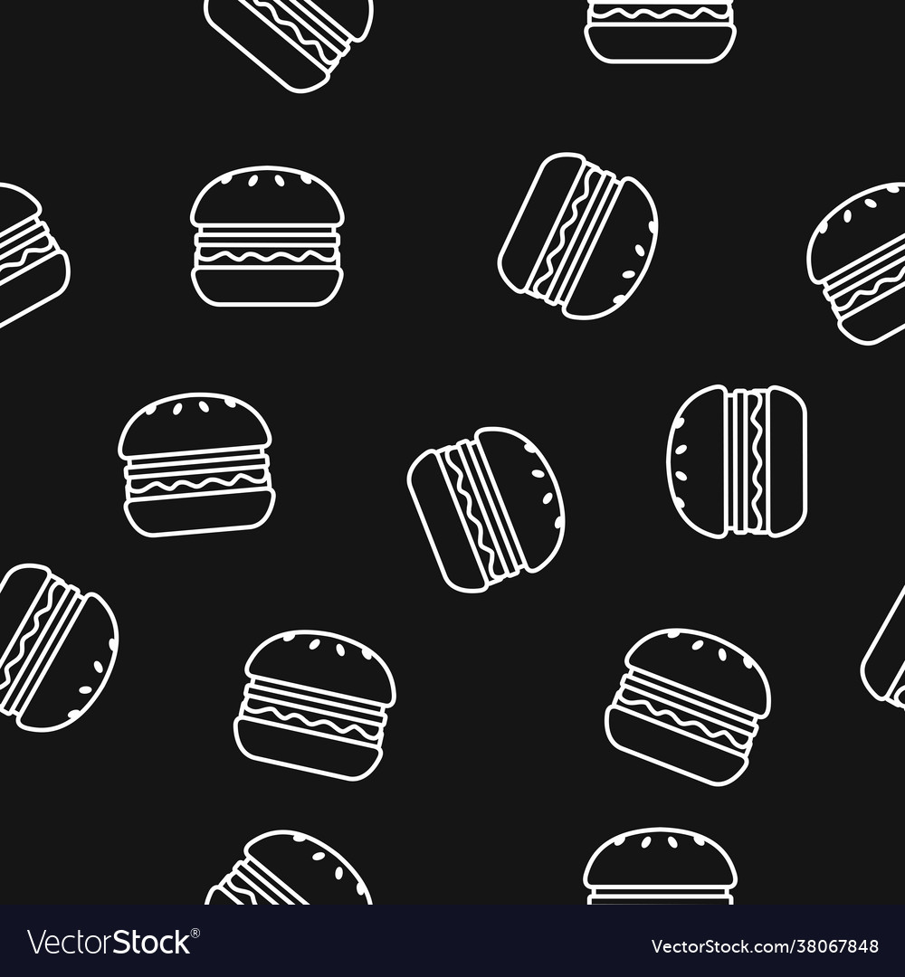 Burger Pattern Royalty Free Vector Image Vectorstock