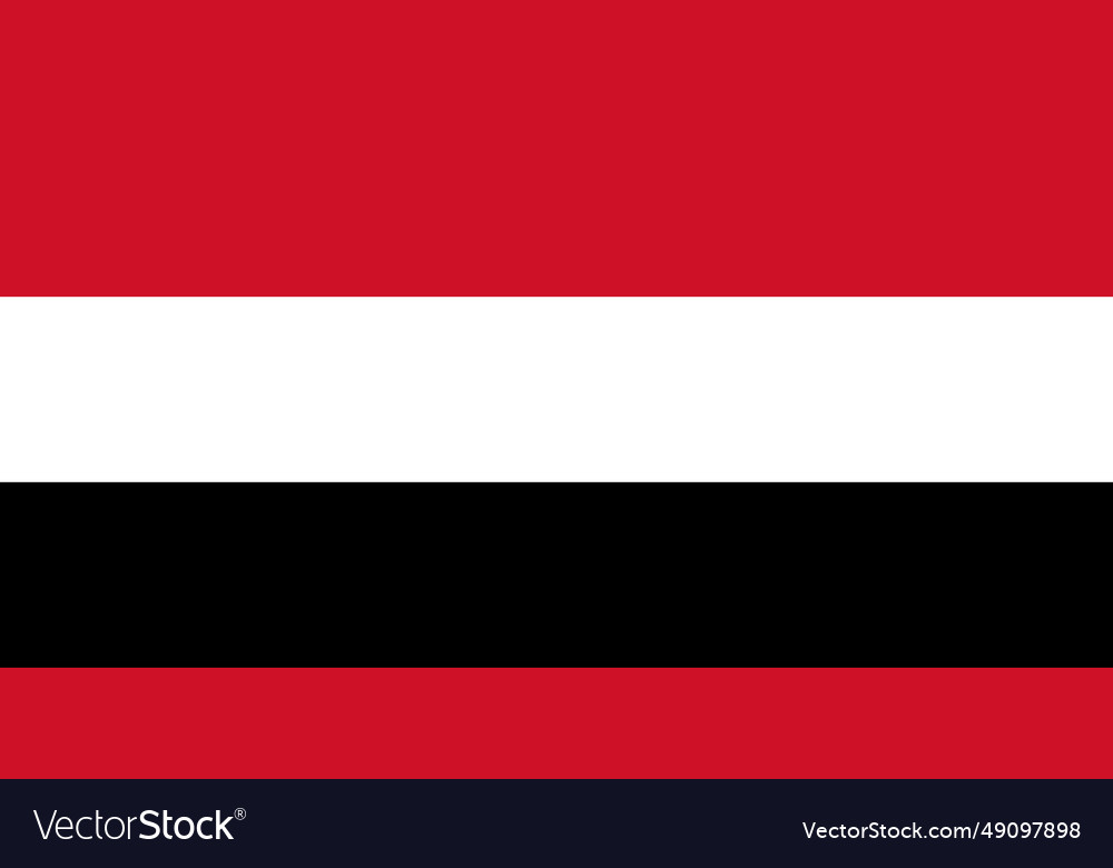 Yemen National Flag Royalty Free Vector Image VectorStock