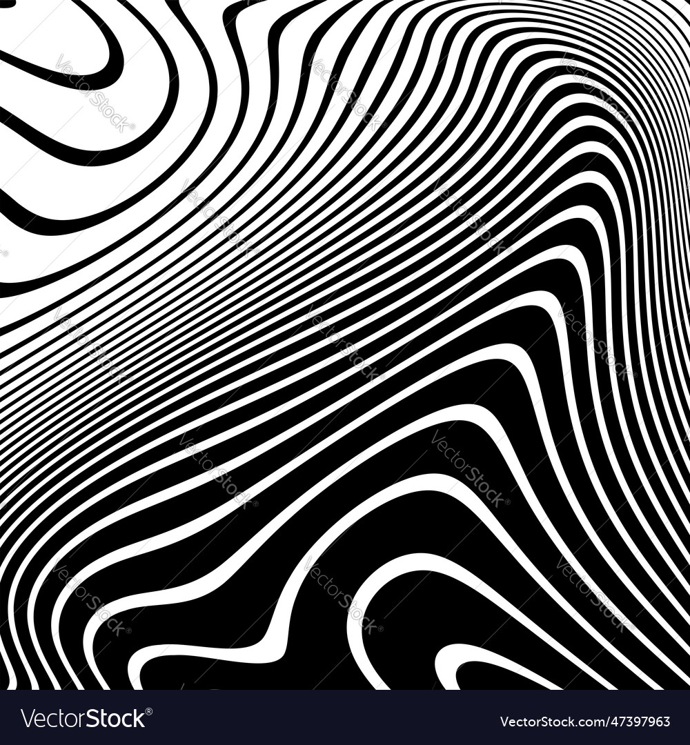 Wavy Lines Pattern Royalty Free Vector Image Vectorstock