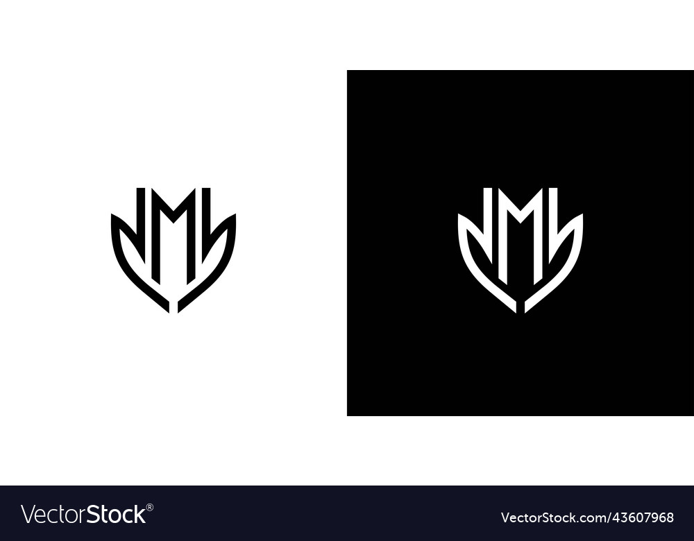 Modern And Strong Letter Nms Initials Logo Design Vector Image