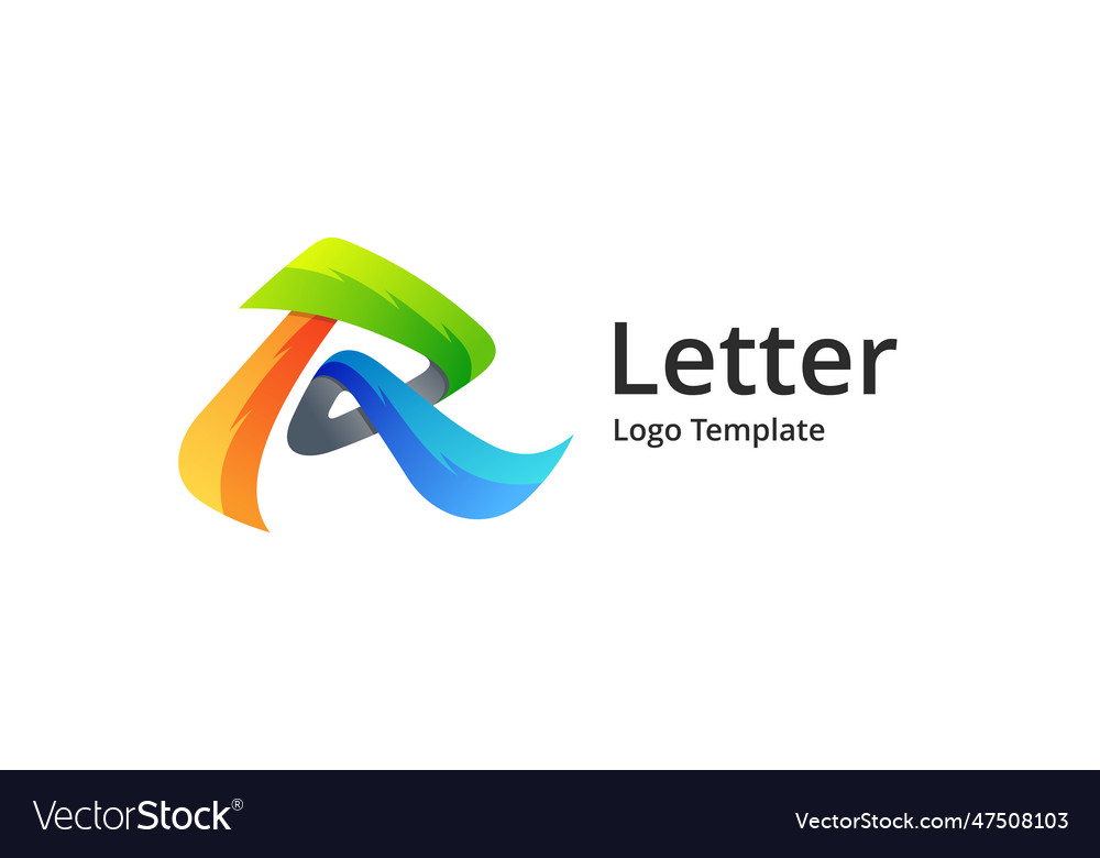 Abstract Letter R Logo Design Royalty Free Vector Image