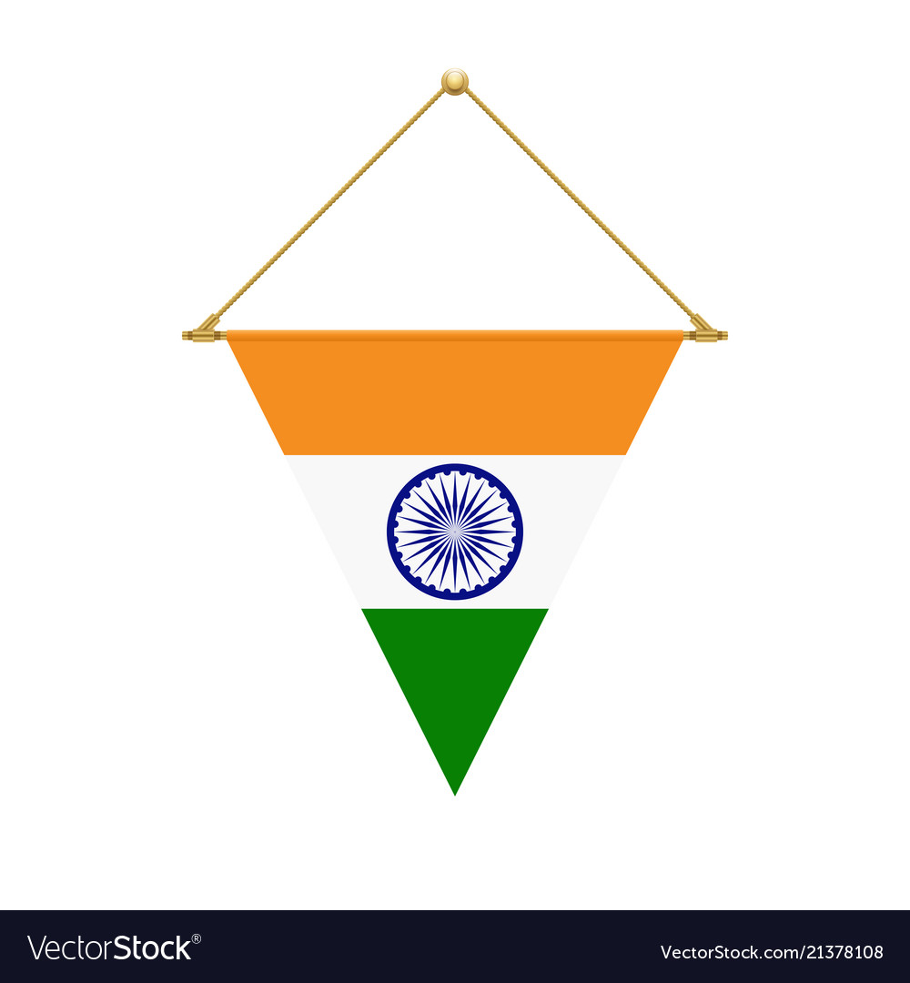 Indian Triangle Flag Hanging Royalty Free Vector Image