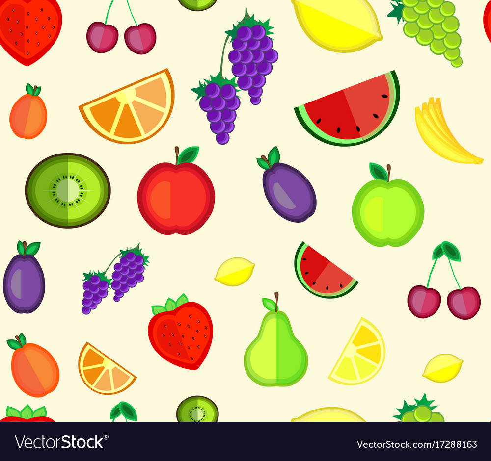 Seamless Pattern Fruit Royalty Free Vector Image