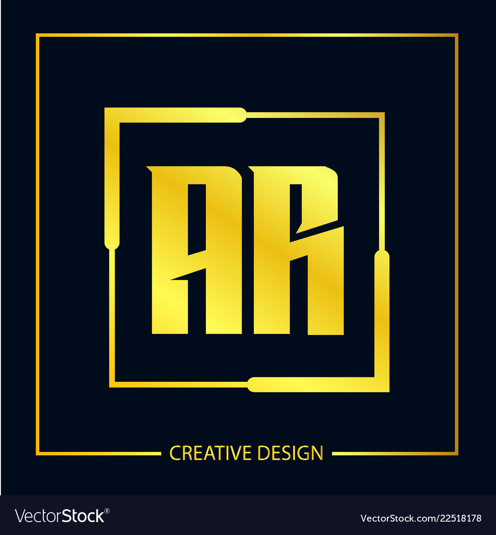 Initial Letter Ar Logo Template Design Royalty Free Vector