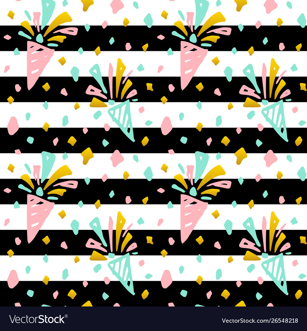 Confetti Seamless Pattern Royalty Free Vector Image