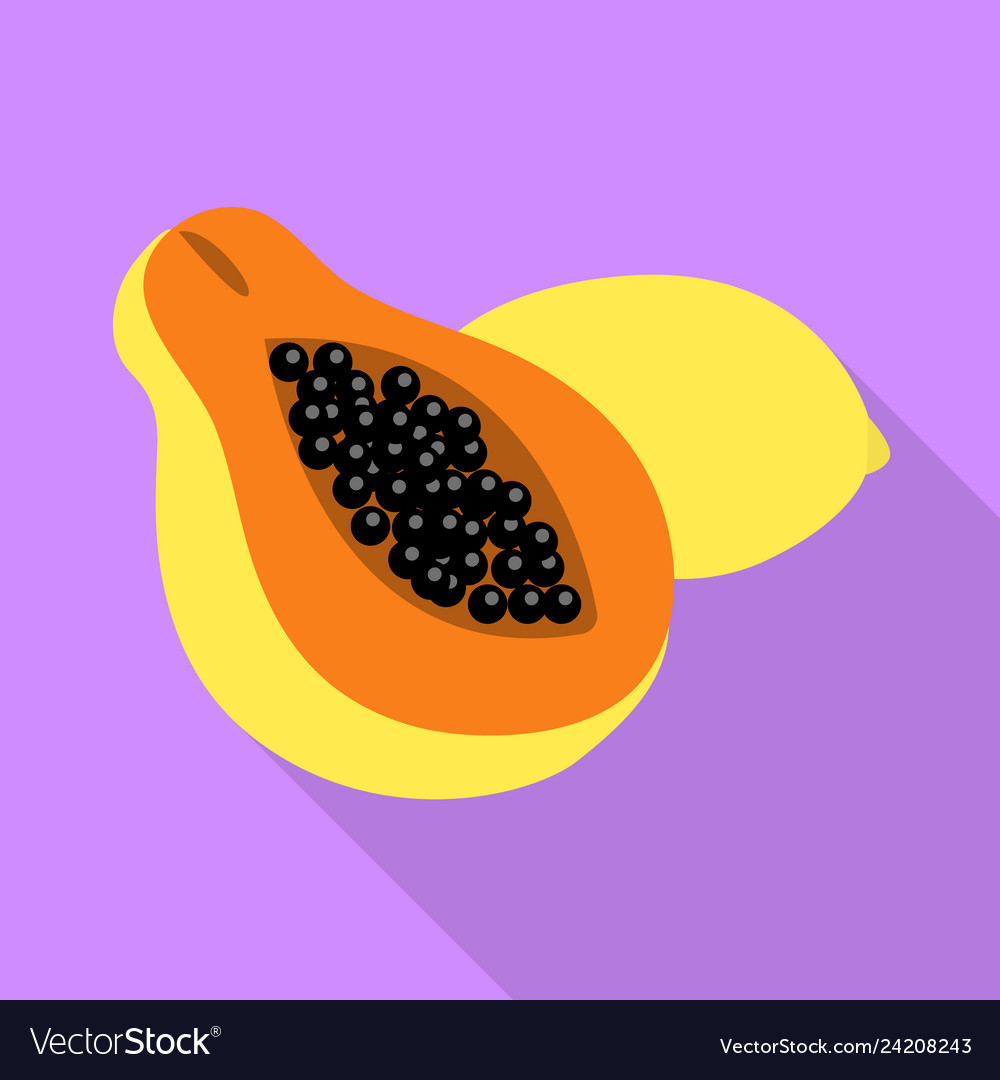 Papaya And Fruit Icon Royalty Free Vector Image