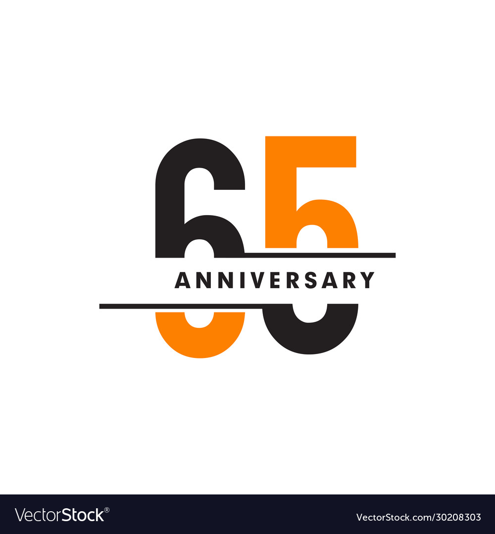 Th Celebrating Anniversary Emblem Logo Design Vector Image