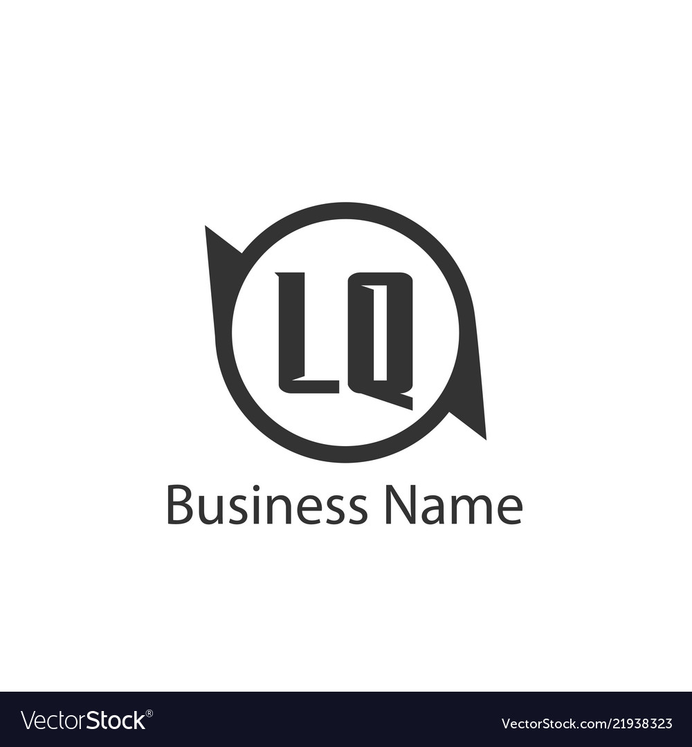 Initial Letter Lq Logo Template Design Royalty Free Vector