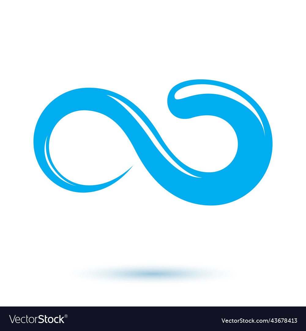 Blue Clear Water Drop Icon For Use In Mineral Vector Image