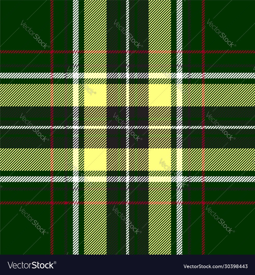 Green Red Check Plaid Texture Seamless Pattern Vector Image