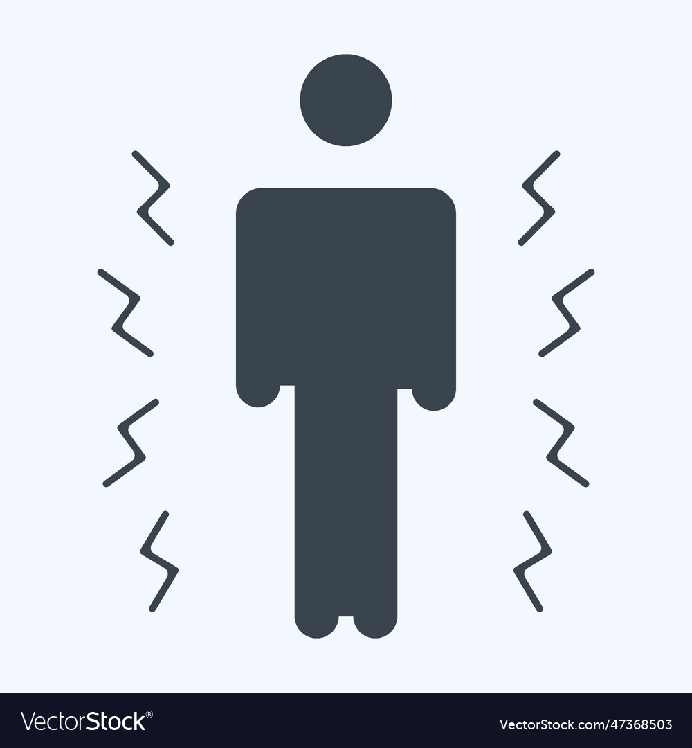 Icon Hurt Related To Body Ache Symbol Glyph Style Vector Image