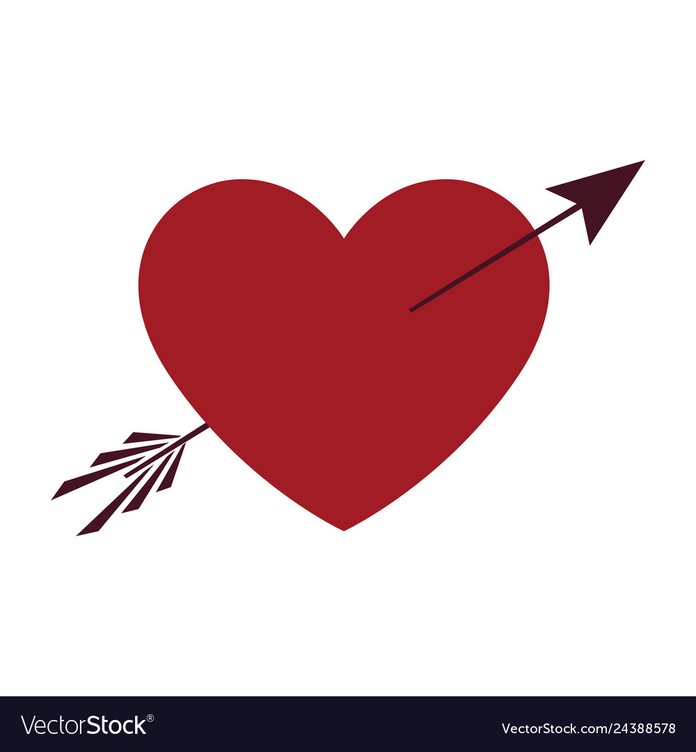 Heart Love With Arrow Icon Royalty Free Vector Image