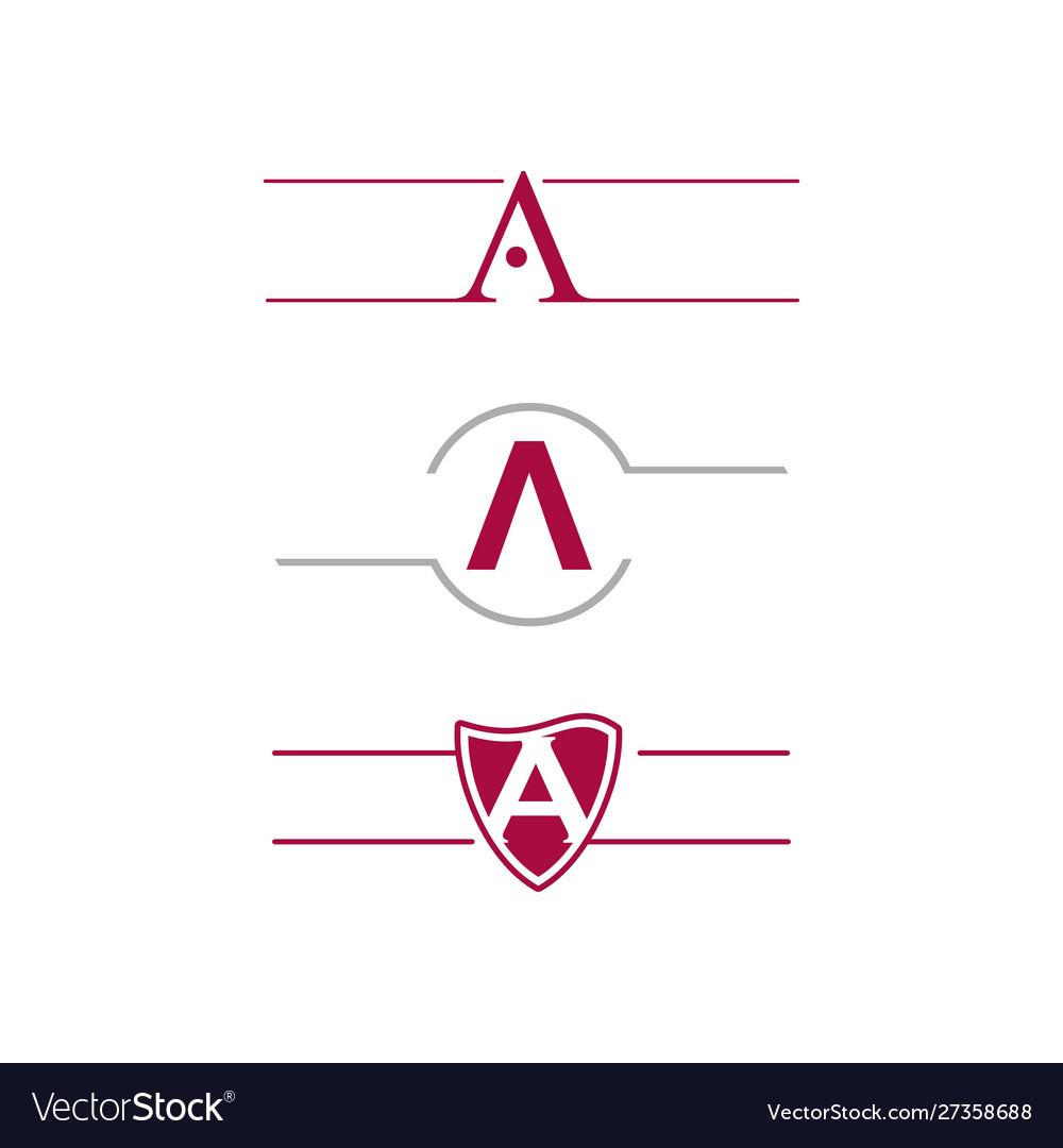 Set Letter A Logos Modern Logo Design Royalty Free Vector