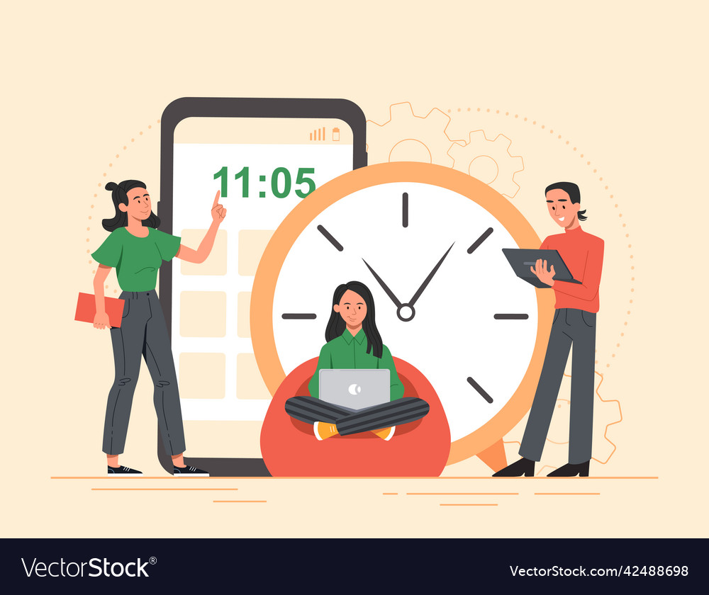 Time Management Concept Royalty Free Vector Image