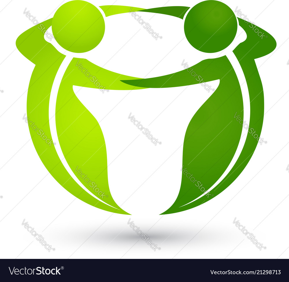 Teamwork Business People Logo Royalty Free Vector Image