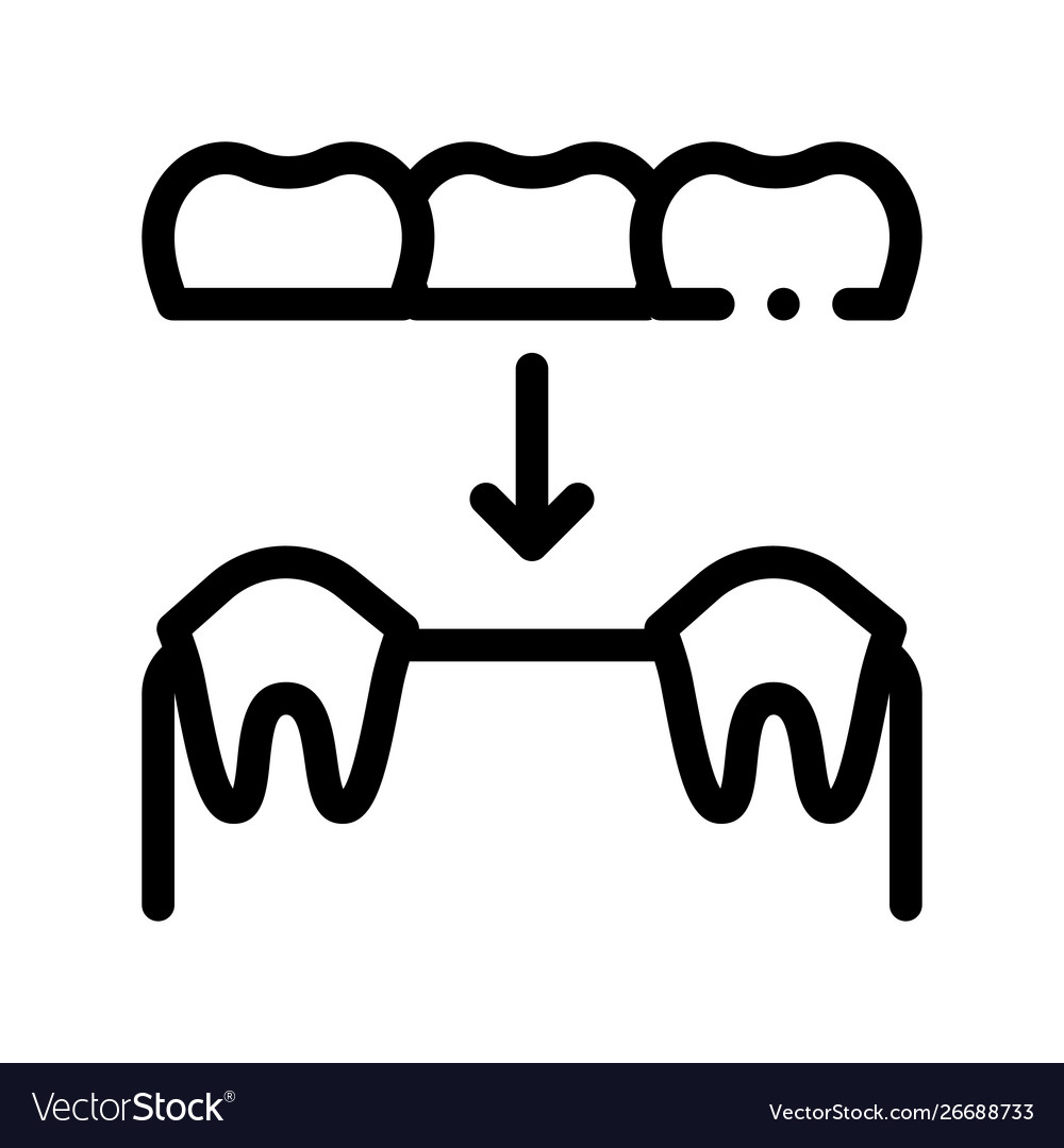 Dental Prosthesis Stomatology Sign Icon Royalty Free Vector