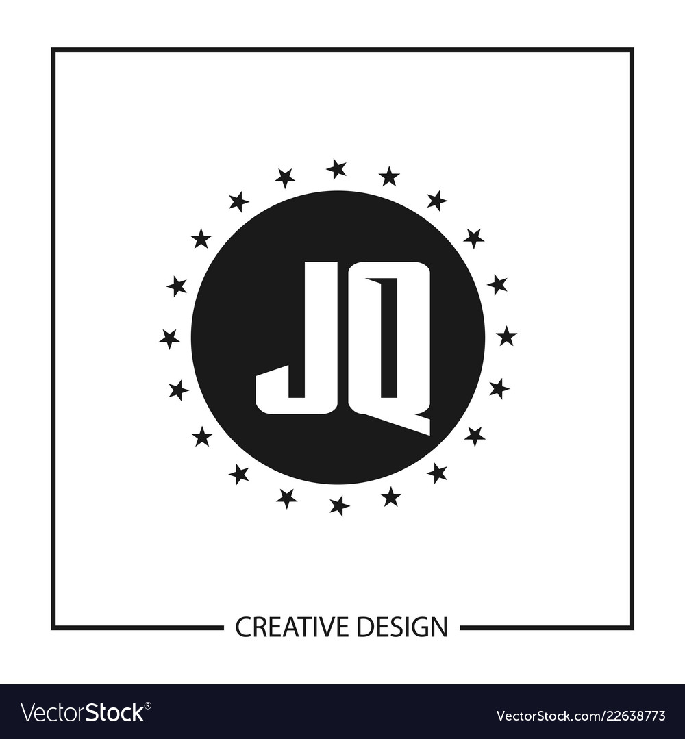 Initial Letter Jq Logo Template Design Royalty Free Vector