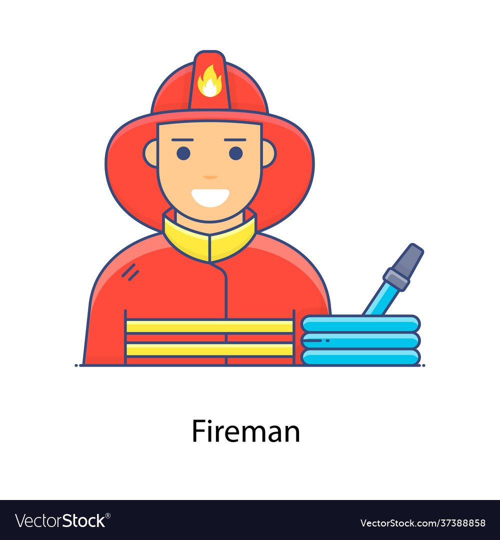 Fireman Royalty Free Vector Image Vectorstock