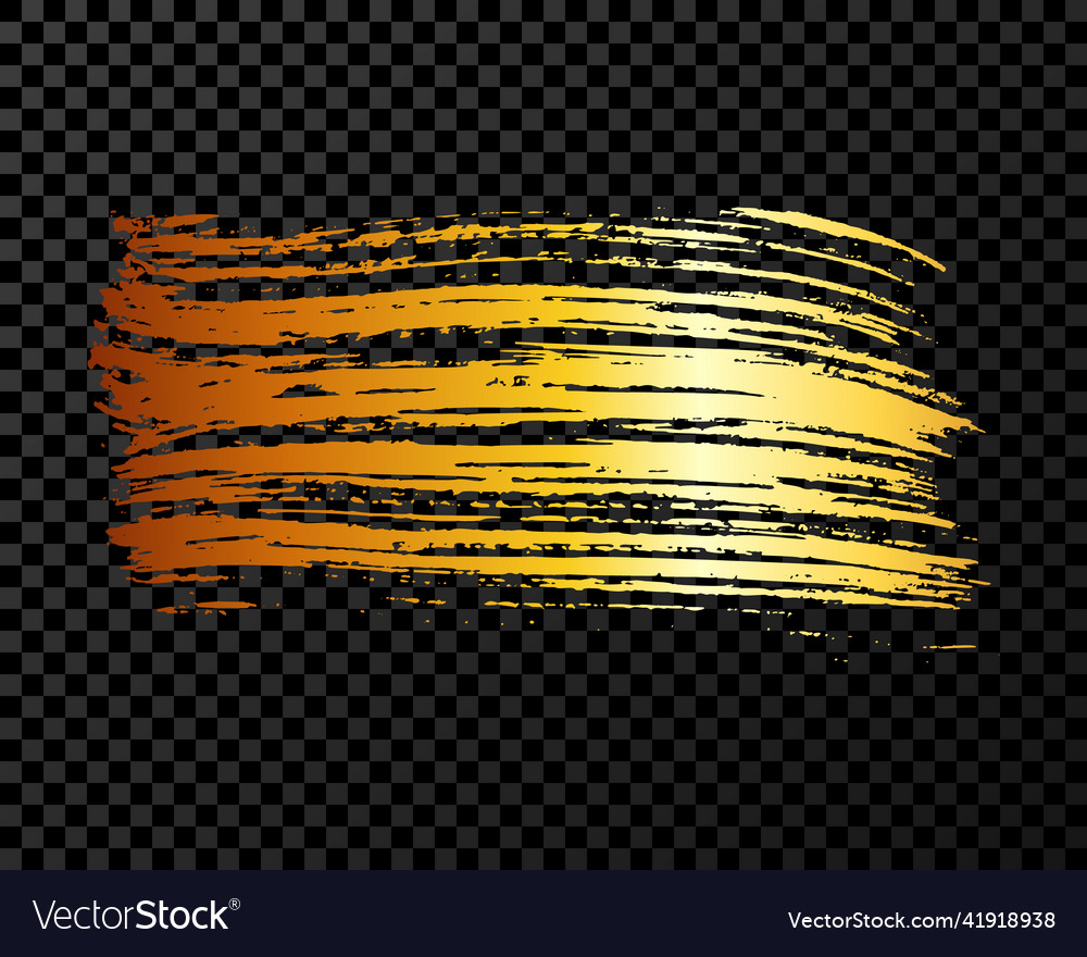 Gold Brush Stroke On Dark Background Royalty Free Vector