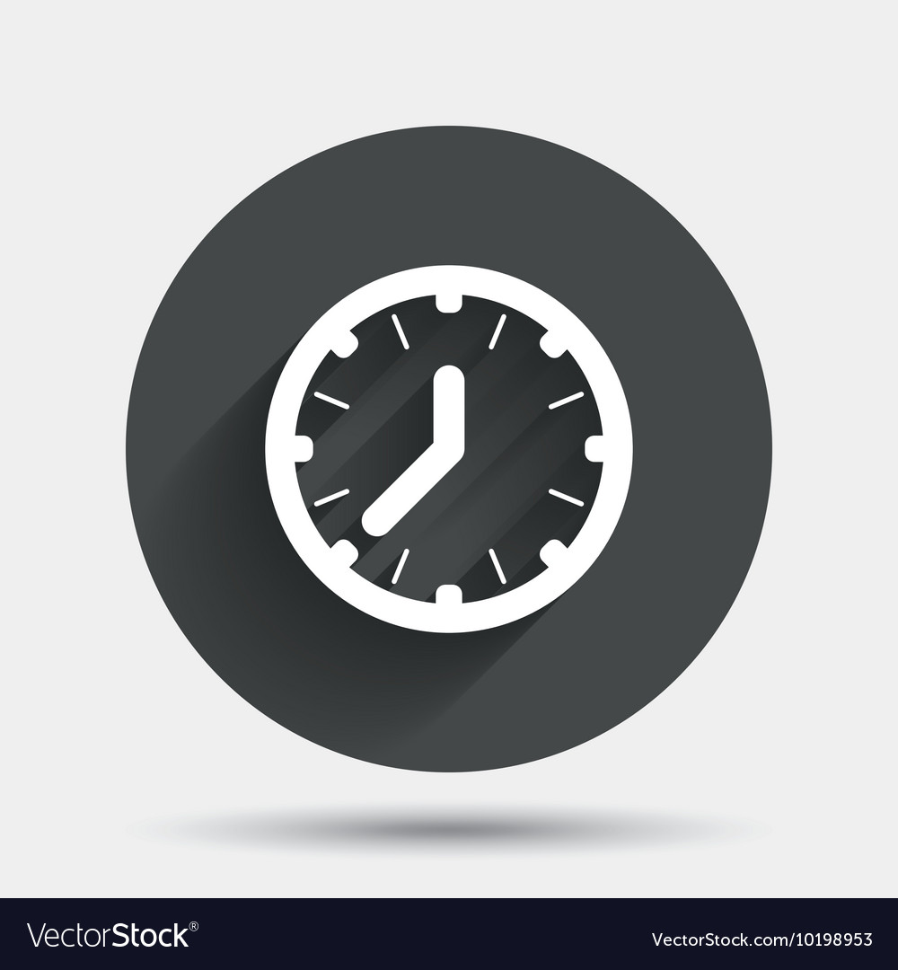 Clock Time Sign Icon Mechanical Watch Symbol Vector Image